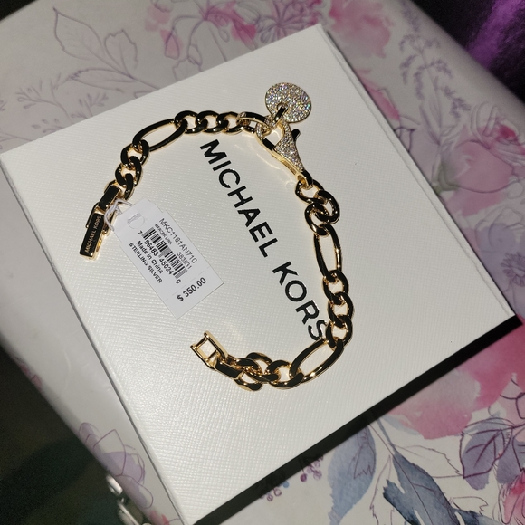 Michael Kors Link 14k Gold-Plated Sterling Silver Statement Bracelet - Picture 4 of 6